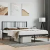 Image de vidaXL Bedframe met hoofdbord metaal zwart 150x200 cm352482