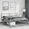 Image de vidaXL Bedframe met hoofdbord metaal zwart 183x213 cm352485
