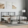 Image de vidaXL Bedframe met hoofd- en voeteneinde metaal zwart 140x190 cm352498