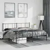 Image de vidaXL Bedframe met hoofd- en voeteneinde metaal zwart 183x213 cm352503