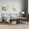 Image de vidaXL Bedframe met hoofd- en voeteneinde metaal zwart 200x200 cm352505