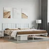 Image de vidaXL Bedframe met hoofdbord metaal wit 200x200 cm352536