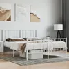 Image de vidaXL Bedframe met hoofd- en voeteneinde metaal wit 120 x 190 cm352544