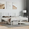 Image de vidaXL Bedframe met hoofd- en voeteneinde metaal wit 140x190 cm352547