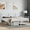 Image de vidaXL Bedframe met hoofd- en voeteneinde metaal wit 140x200 cm352548