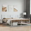 Image de vidaXL Bedframe met hoofd- en voeteneinde metaal wit 180x200 cm352551