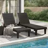Image de vidaXL Chaises longues lot de 2 noir 155x58x83 cm polypropylène364148