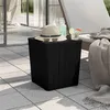 Image de vidaXL Table de jardin avec couvercle amovible noir polypropylène364152