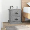Image de Tables de chevet 2 pcs gris béton 39x39x47,5 cm bois ingénierie