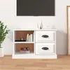 Image de Meuble TV blanc 73x35,5x47,5 cm bois d ingénierie