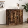 Image de vidaXL Buffet, Armoire Latérale avec Rangement, Table de Chevet, Meuble Salle de Séjour Intérieur, Moderne, Chêne Fumé Bois d'Ingénierie