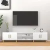 Image de Meuble TV blanc 180x31,5x40 cm bois d ingénierie