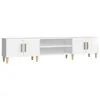 Image de vidaXL Meuble TV blanc brillant 180x31,5x40 cm bois d'ingénierie816258