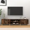 Image de Meuble TV chêne fumé 180x31,5x40 cm bois d ingénierie