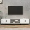 Image de Meuble TV blanc 180x31,5x40 cm bois d ingénierie