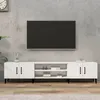 Image de vidaXL Meuble TV blanc brillant 180x31,5x40 cm bois d'ingénierie816266