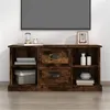Image de vidaXL Meuble TV chêne fumé 99,5x35,5x48 cm bois d'ingénierie816277