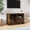 Image de vidaXL Meuble TV chêne fumé 80x35x50 cm bois d'ingénierie816285