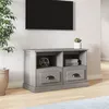 Image de vidaXL Meuble TV sonoma gris 80x35x50 cm bois d'ingénierie816286