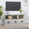 Image de Meuble TV gris béton 100x35x50 cm bois d ingénierie
