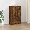 Image de vidaXL Buffet Haut, Armoire Latérale, Meuble de Rangement, Organisateur de Salon Salle de Séjour Intérieur, Moderne, Chêne Fumé Bois d'Ingénierie