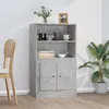 Image de vidaXL Buffet haut gris béton 60x35,5x103,5 cm bois d'ingénierie816316