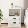 Image de Table de chevet blanc brillant 43x36x60 cm