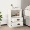 Image de vidaXL Tables de chevet 2 pcs blanc brillant 43x36x60 cm816333