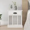 Image de vidaXL Table de chevet blanc brillant 43x36x50 cm816348