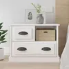 Image de vidaXL Table de chevet blanc brillant 60x39x45 cm816362