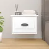 Image de Table de chevet murale blanc 41,5x36x28 cm