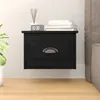Image de vidaXL Table de chevet murale noir 41,5x36x28 cm816378