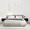 Image de Tables de chevet murales 2 pcs noir 41,5x36x28 cm