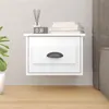 Image de vidaXL Table de chevet murale blanc brillant 41,5x36x28 cm816380