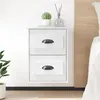 Image de vidaXL Table de chevet murale blanc brillant 41,5x36x53 cm816396