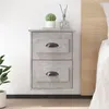 Image de Tables de chevet murales 2 pcs gris béton 41,5x36x53 cm