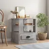 Image de vidaXL Table d'Appoint, Table Basse avec Rangement, Bout de Canapé Salle de Séjour Salon Intérieur, Moderne, Gris Béton Bois d'Ingénierie