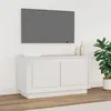 Image de Meuble TV blanc 80x35x45 cm bois d ingénierie