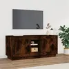 Image de vidaXL Meuble TV chêne fumé 102x35x45 cm bois d'ingénierie819865