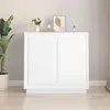Image de vidaXL Buffet blanc 80x34x75 cm bois d'ingénierie819884