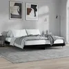 Image de vidaXL Bedframe massief hout zwart 200x200 cm832110