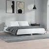 Image de vidaXL Bedframe LED massief hout wit 120x200 cm832253