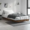 Image de vidaXL Bedframe zonder matras hout gerookt eikenkleurig 100x200 cm832266