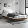 Image de vidaXL Bedframe zonder matras hout gerookt eikenkleurig 90x200 cm832274