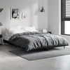 Image de vidaXL Bedframe LED massief hout zwart 140x190 cm832278