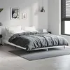 Image de vidaXL Bedframe bewerkt hout wit 135x190 cm832285
