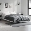 Image de vidaXL Bedframe bewerkt hout betongrijs 120x190 cm832297
