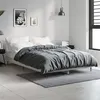 Image de vidaXL Bedframe bewerkt hout grijs sonoma eikenkleurig 120x190 cm832299
