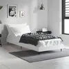 Image de vidaXL Bedframe bewerkt hout wit 75x190 cm832309