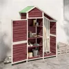 Image de vidaXL Tuinschuur 120x53,5x170 cm massief grenenhout mokkakleurig172248